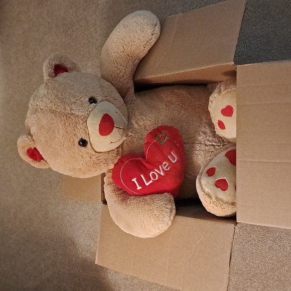 Giant Stuffed I Love U Teddy Bear - Picture 2 of 9
